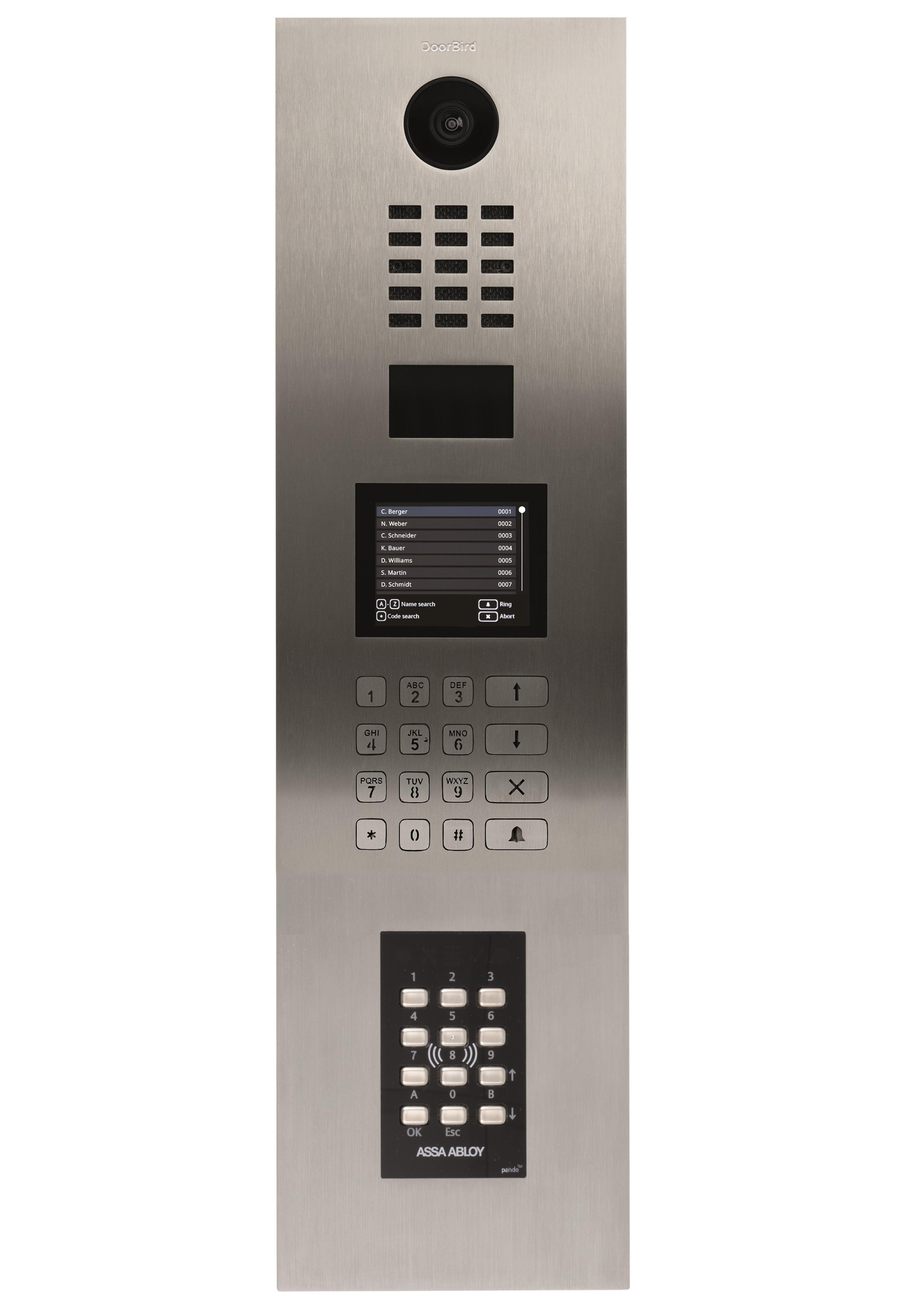 DoorBird D21DKV inkl. Pando Secure Go, infälld | ASSA ABLOY